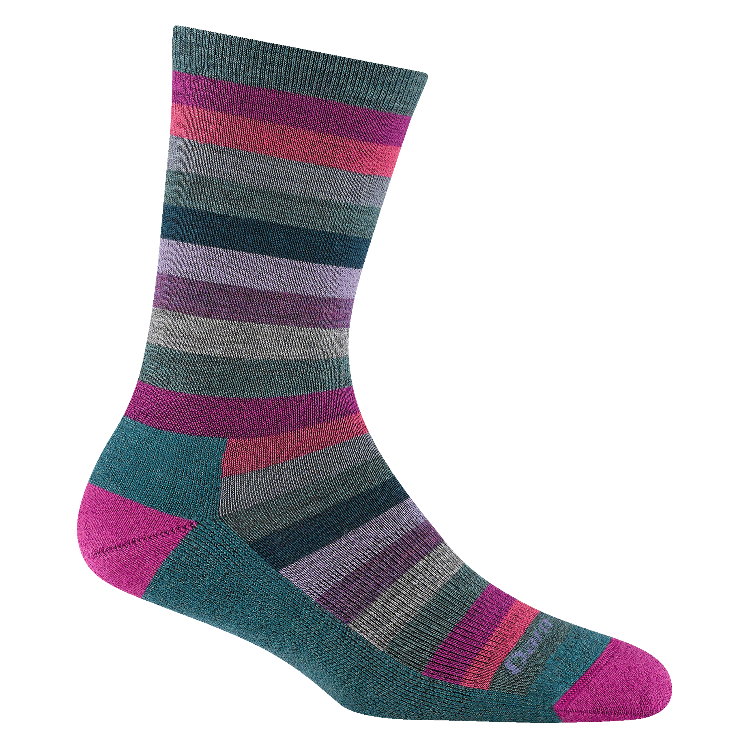 Darn Tough Merino Wool Women's Mystic Stripe Crew Lightweight Lifestyle Socks - Image 2