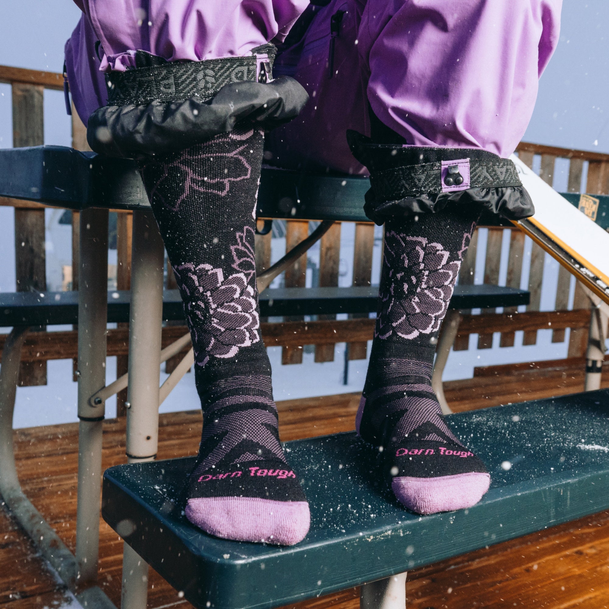 Darn Tough Merino Wool Women's Dahlia Over-the-Calf Midweight Ski & Snowboard Socks - Image 2
