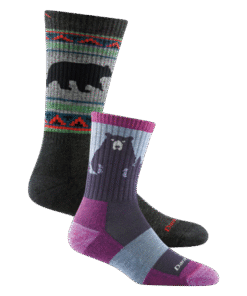 Darn Tough Merino Wool Men's and Women's Bear 2-Pack Hiking Socks