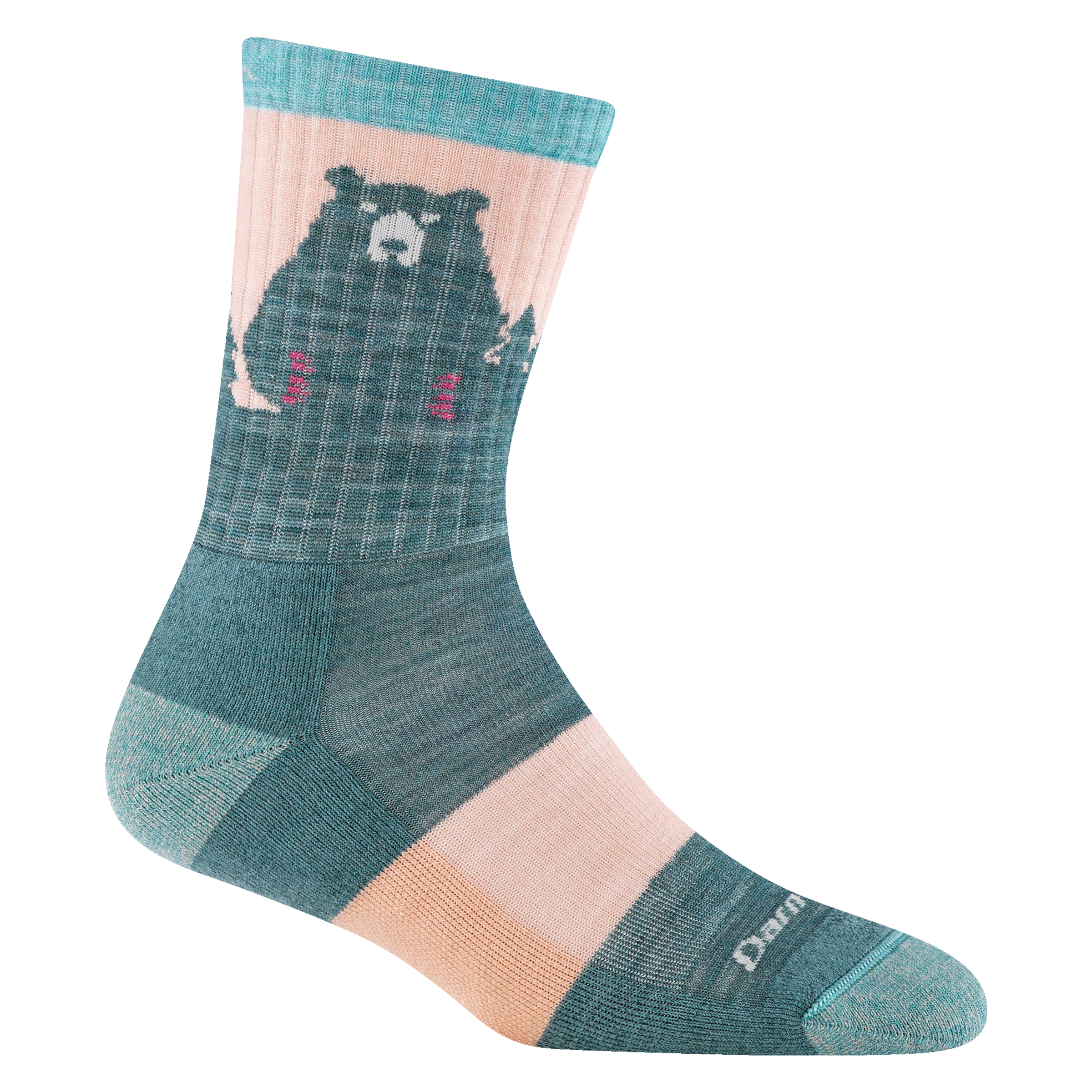 Darn Tough Merino Socks Women's Bear Town Micro Crew Lightweight Hiking Socks
