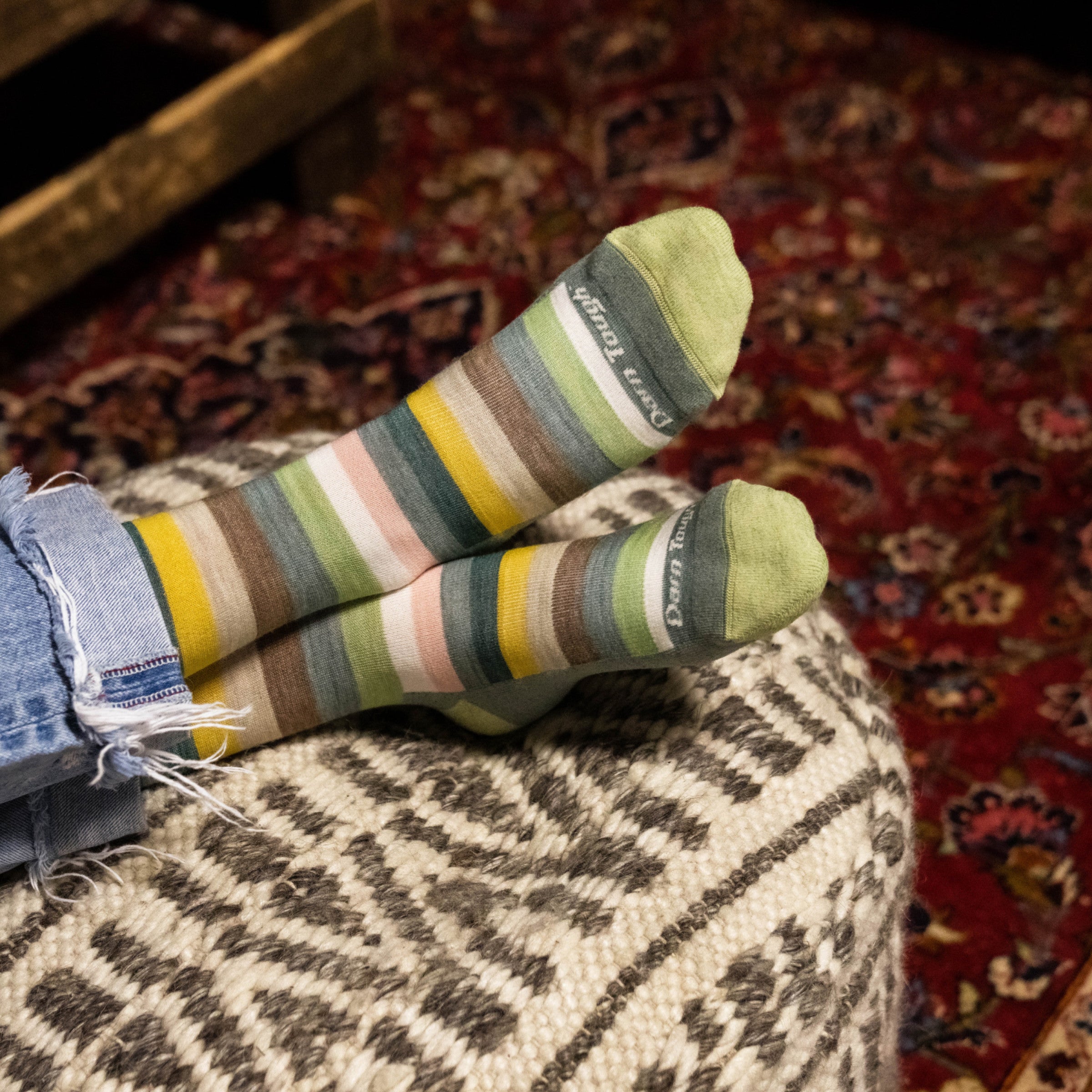 Darn Tough Merino Wool Women's Mystic Stripe Crew Lightweight Lifestyle Socks - Image 9