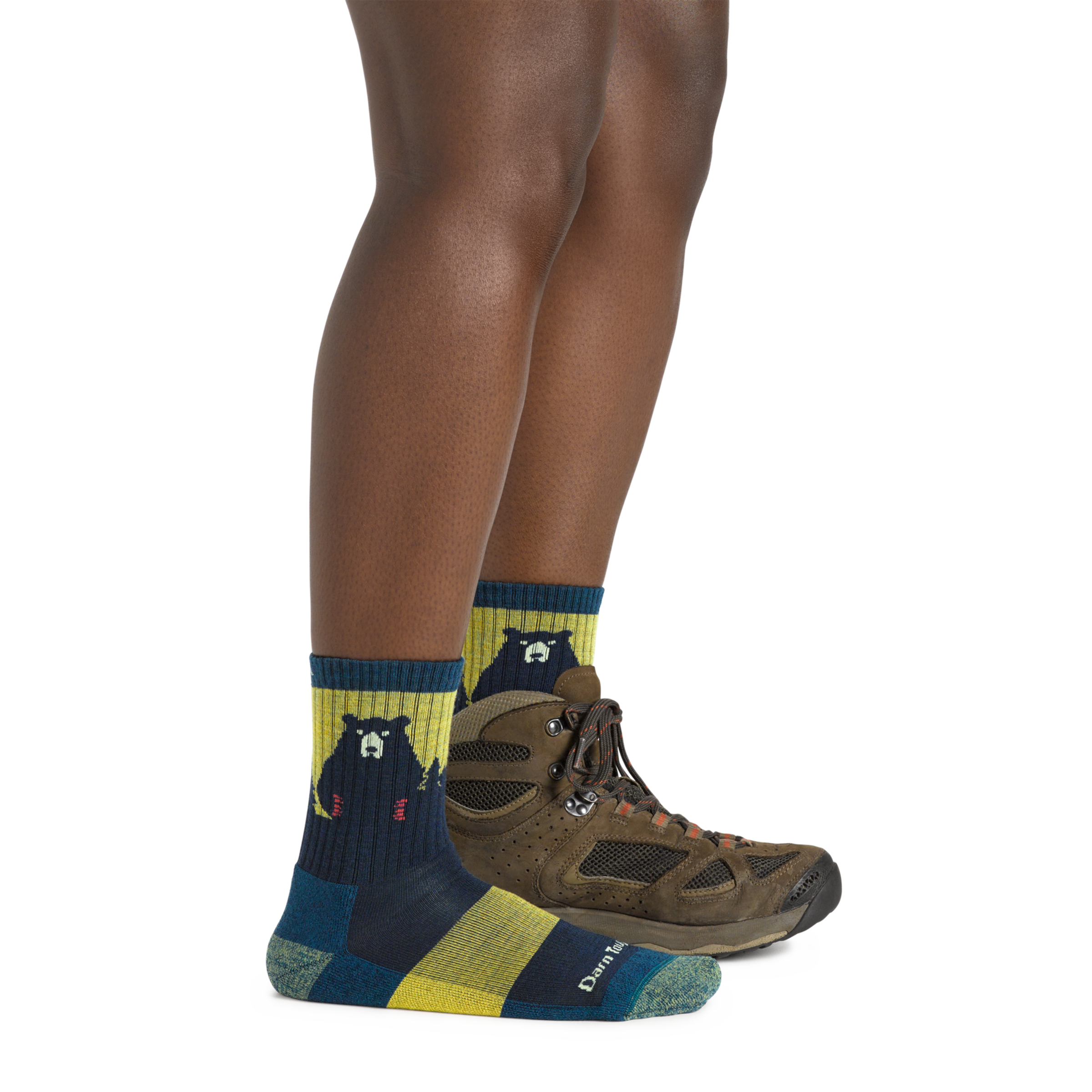 Darn Tough Merino Socks Women's Bear Town Micro Crew Lightweight Hiking Socks - Image 18