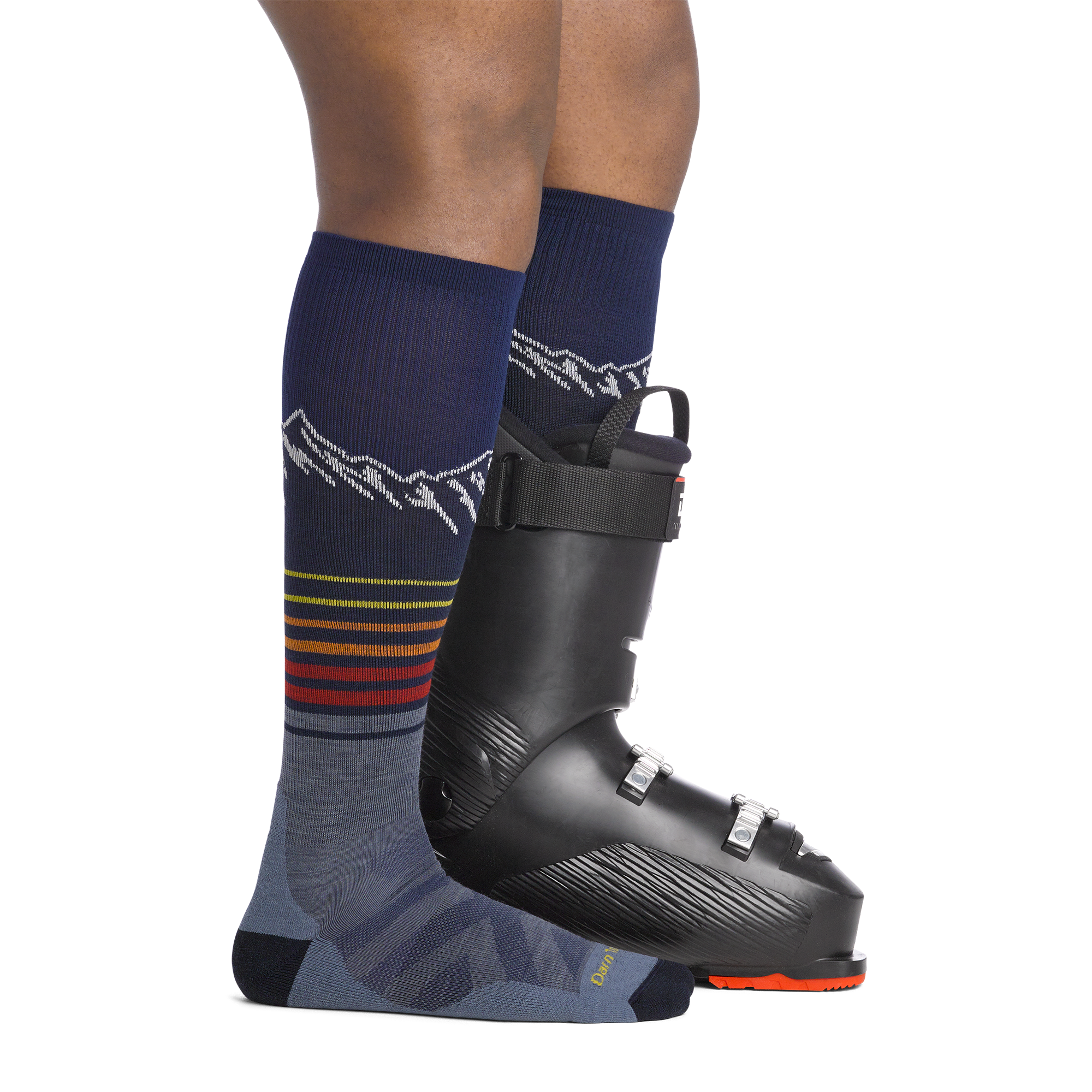 Darn Tough Merino Wool Men's Steep Lines Over-the-Calf Lightweight Ski & Snowboard Socks - Image 2