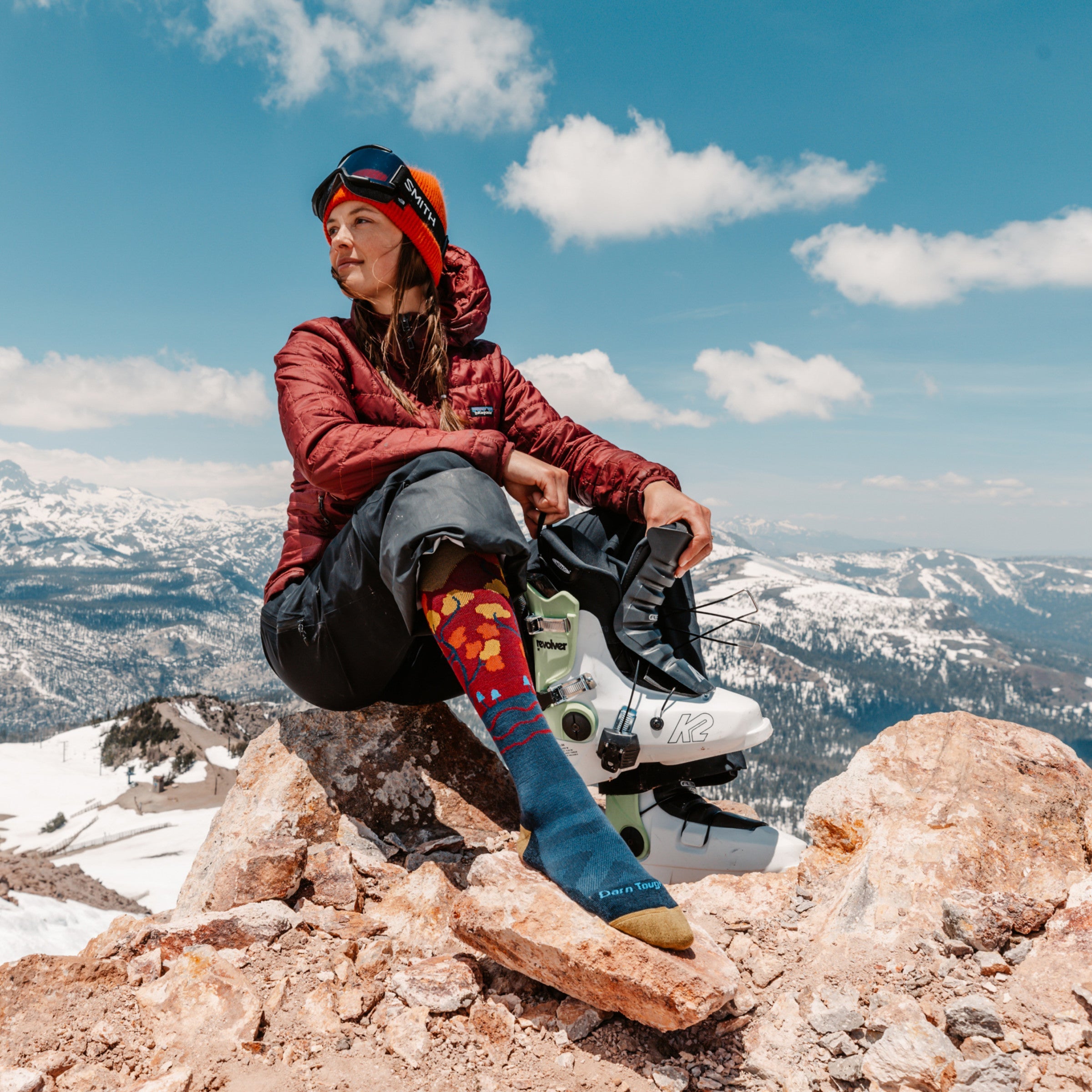 Darn Tough Merino Wool Women's Enchanted Over-the-Calf Midweight Ski & Snowboard Socks - Image 4