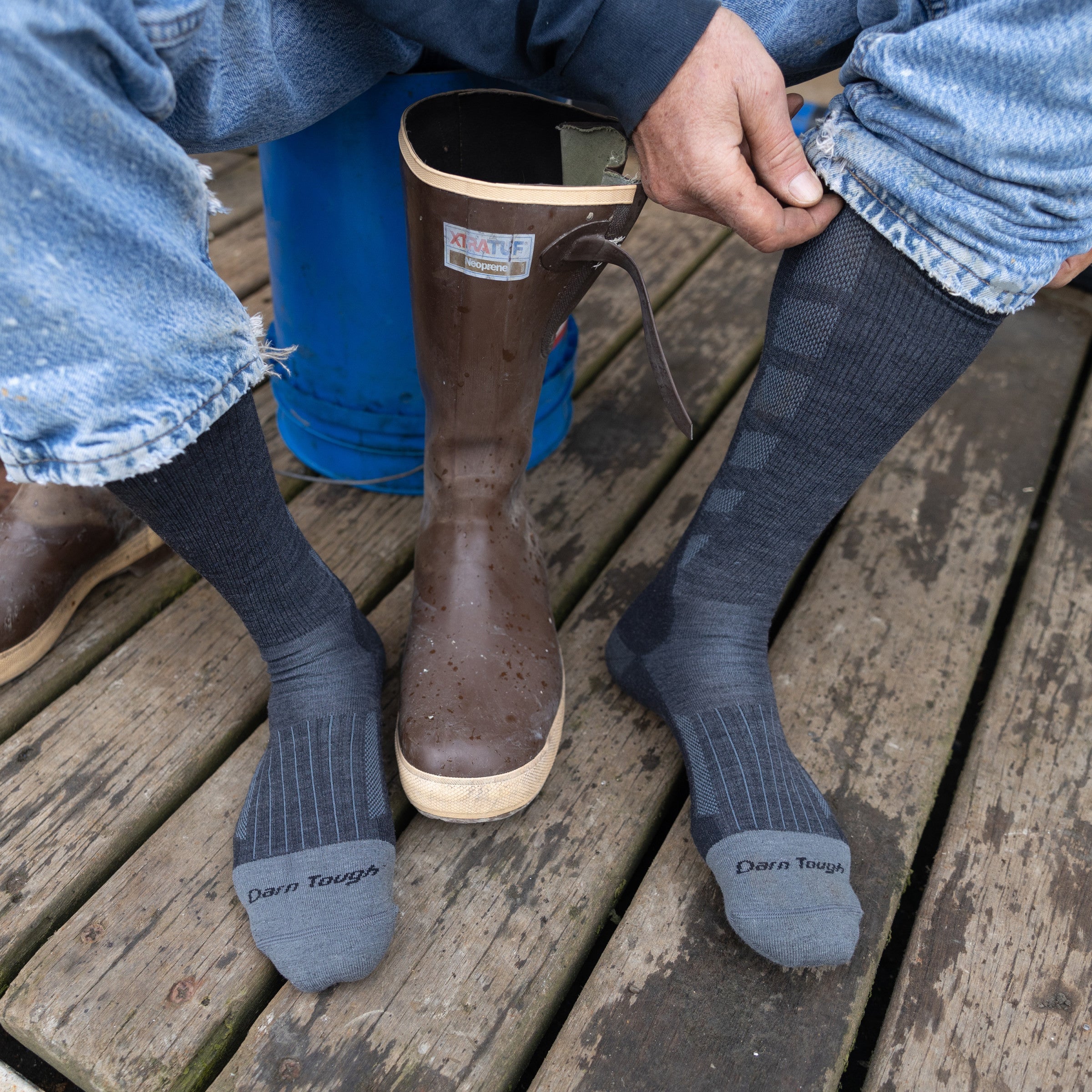 Darn Tough Merino Wool Men's Stanley K Mid-Calf Lightweight Work Sock-Last Chance - Image 3