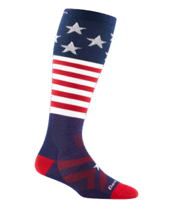 Darn Tough Merino Wool Kids Captain Stripes Over-the-Calf  Lightweight Ski & Snowboard Sock-Last Chance