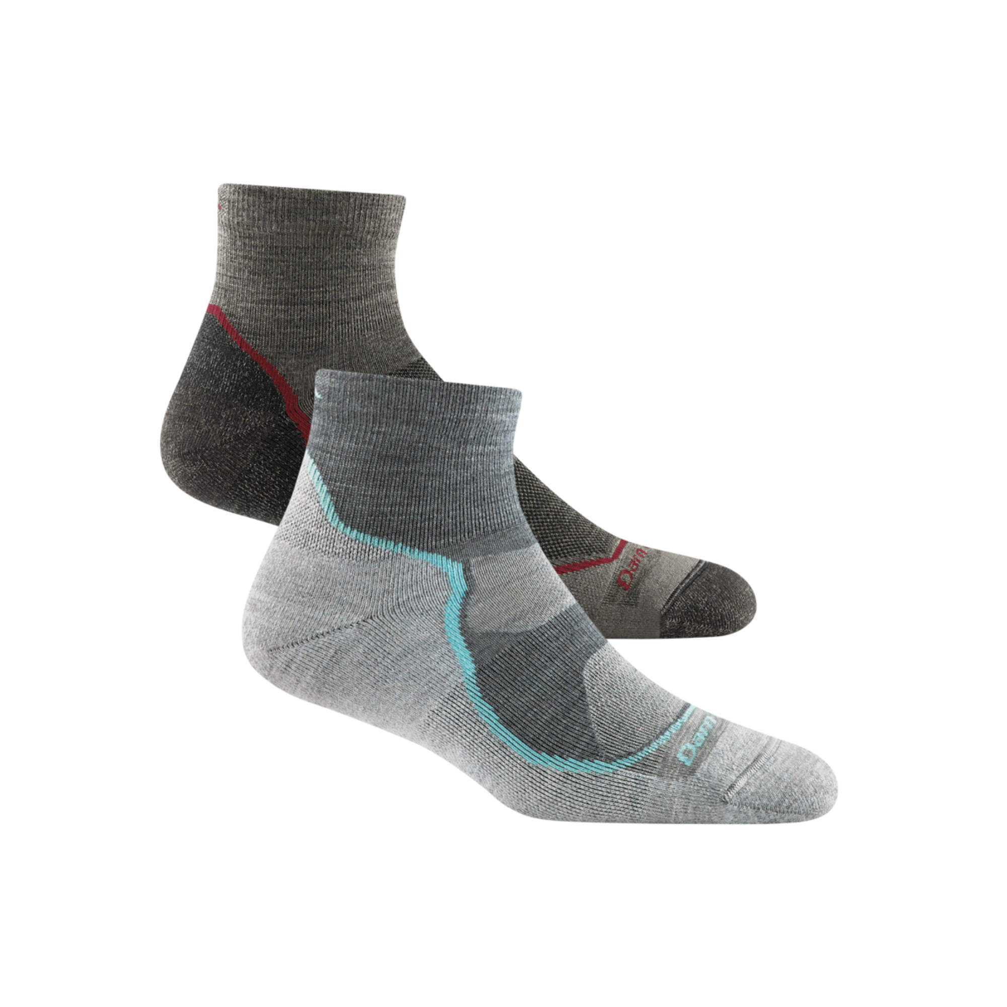 Darn Tough Merino Wool Men's and Women's Hiker 1/4 Sock 2-Pack