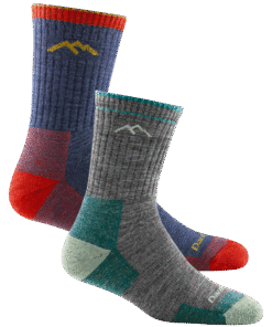 Darn Tough Merino Wool Men's and Women's Hiker Micro Crew 2-Pack Hiking Socks