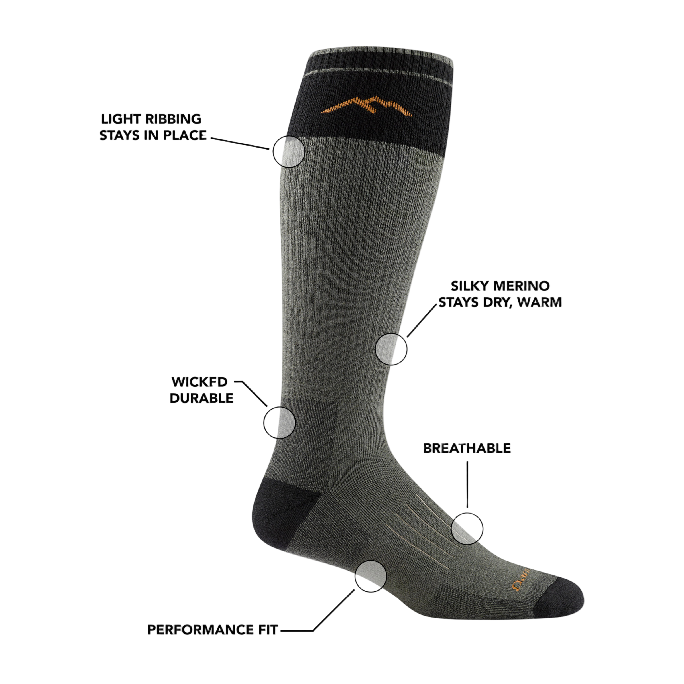 Darn Tough Merino Wool Over-the-Calf Heavyweight Hunting Socks - Image 2