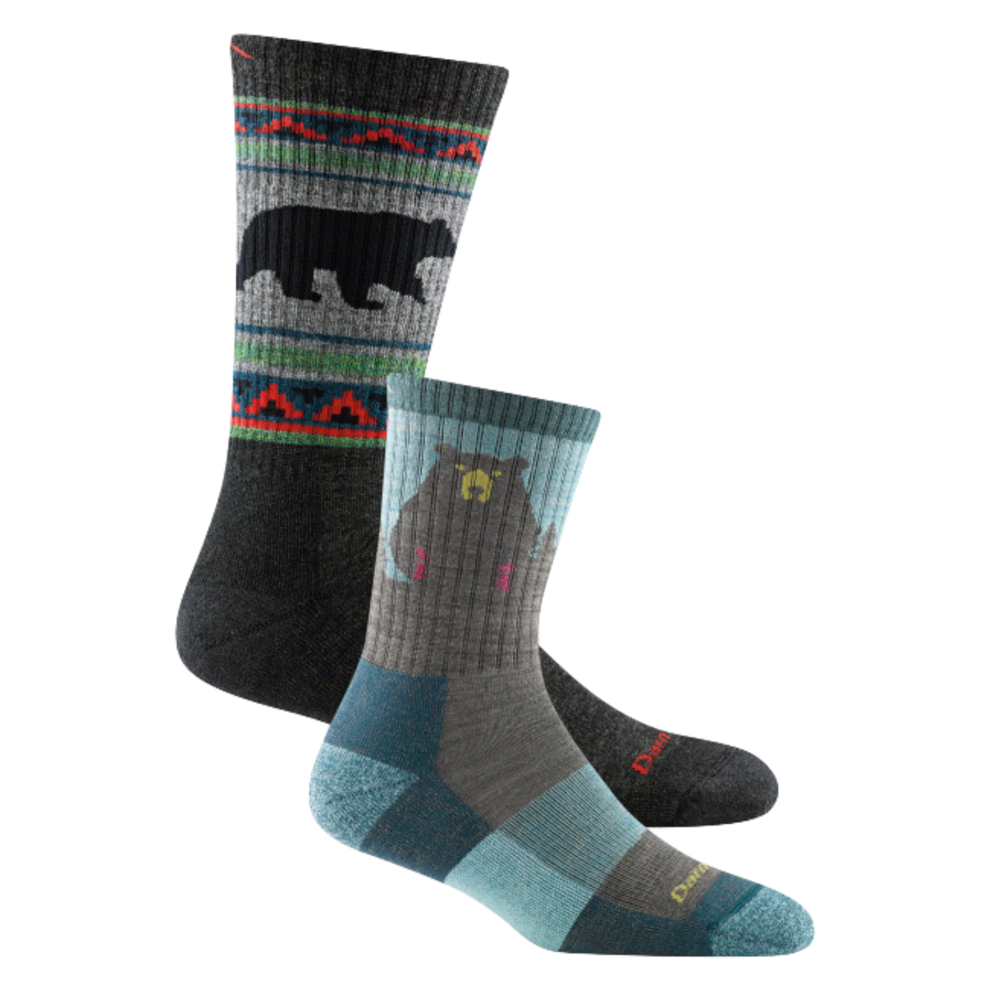 Darn Tough Merino Wool Men's and Women's Bear 2-Pack Hiking Socks - Image 2