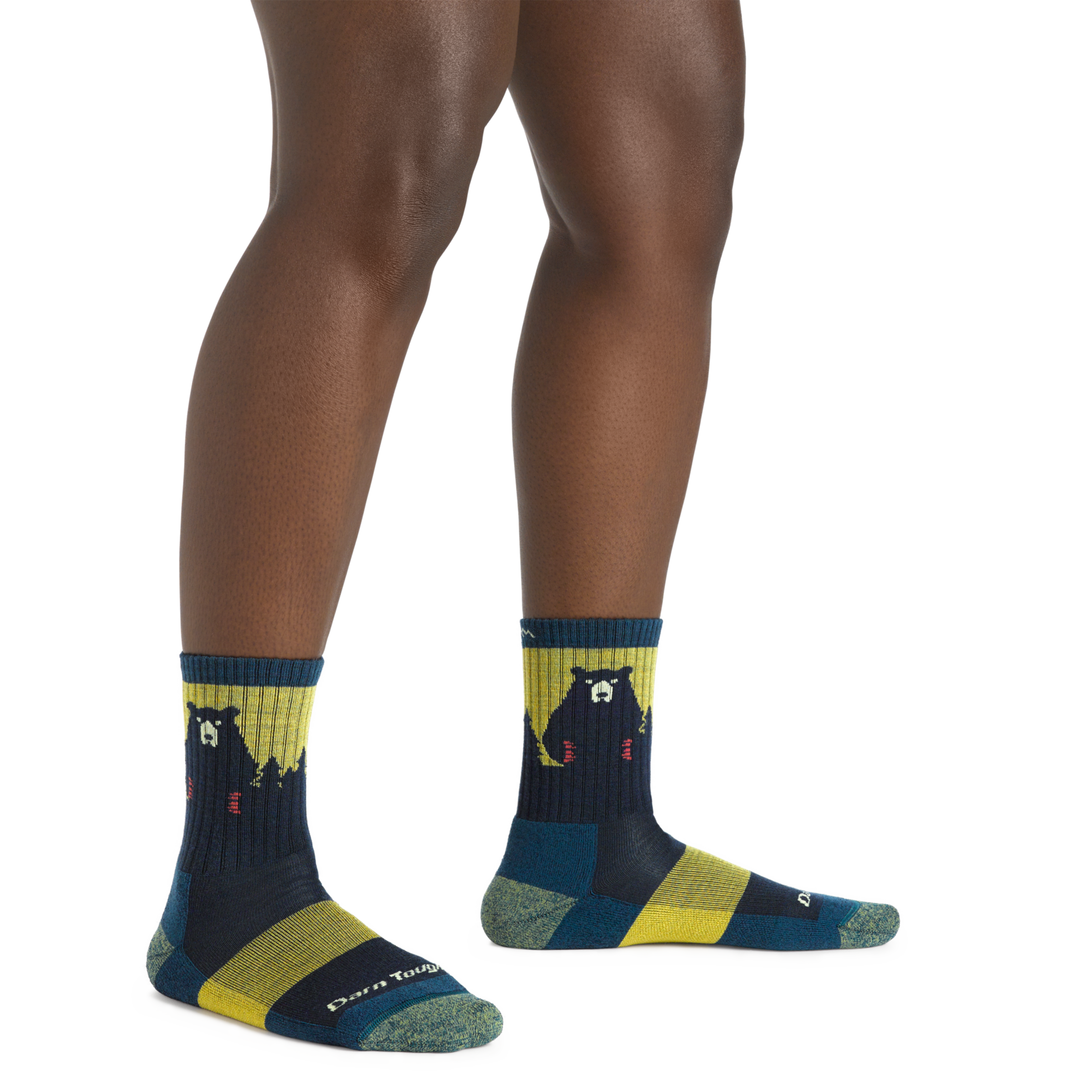 Darn Tough Merino Socks Women's Bear Town Micro Crew Lightweight Hiking Socks - Image 17