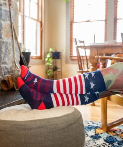 Alternative view of Darn Tough Merino Wool Men's Captain Stripe Over-the-Calf Midweight Ski & Snowboard Socks