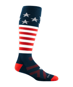 Darn Tough Merino Wool Men's Captain Stripe Over-the-Calf Midweight Ski & Snowboard Socks