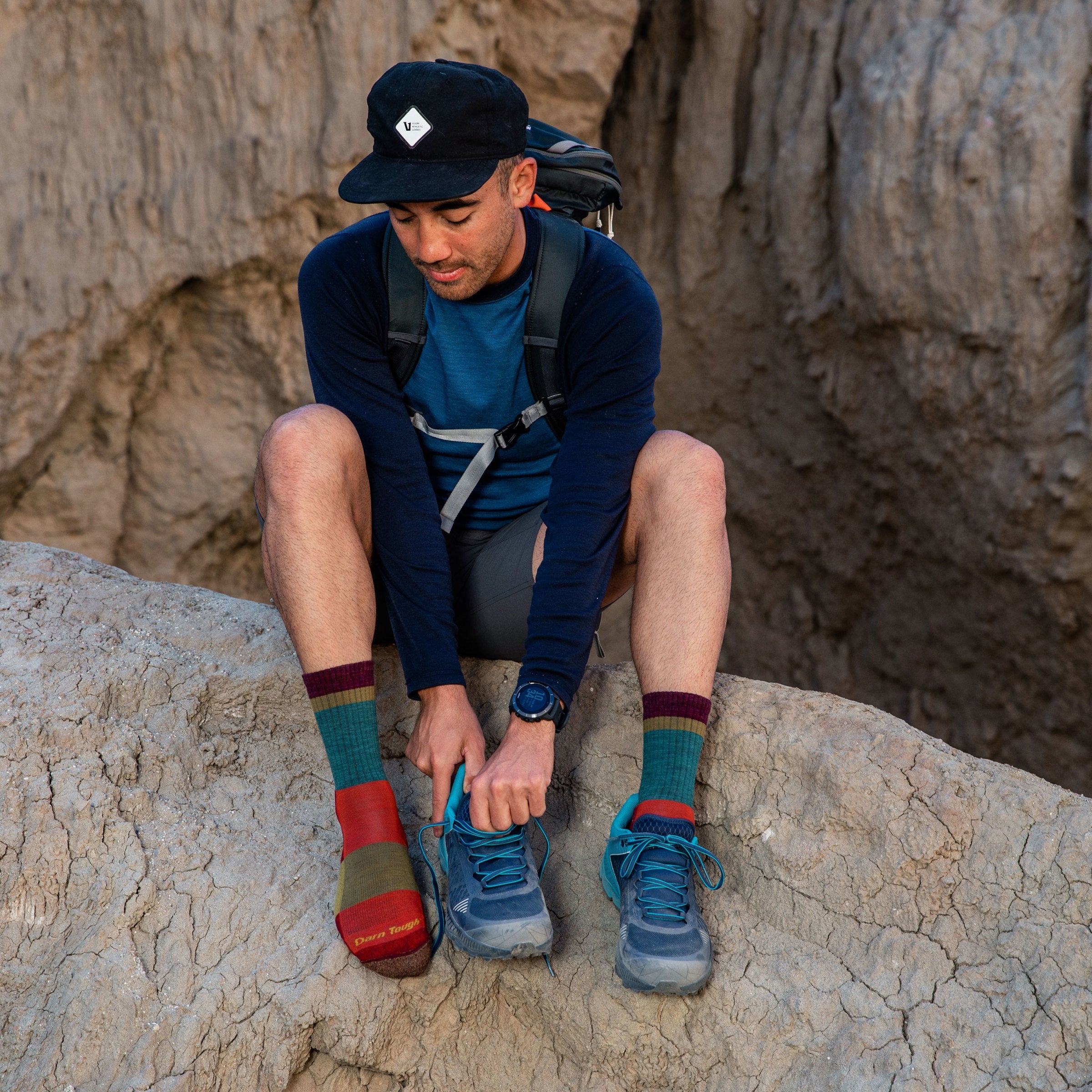Darn Tough Merino Wool Men's Heady Stripe Micro Crew Lightweight Hiking Socks - Image 8