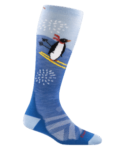 Darn Tough Merino Wool Kids Penguin Peak Over-the-Calf Midweight Ski & Snowboard Socks