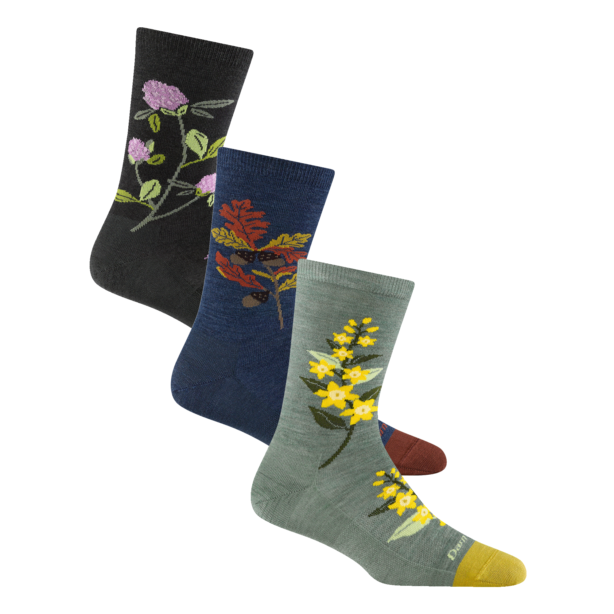 Darn Tough Merino Wool Women's Blossom Bouquet Lifestyle Crew 3-Pack