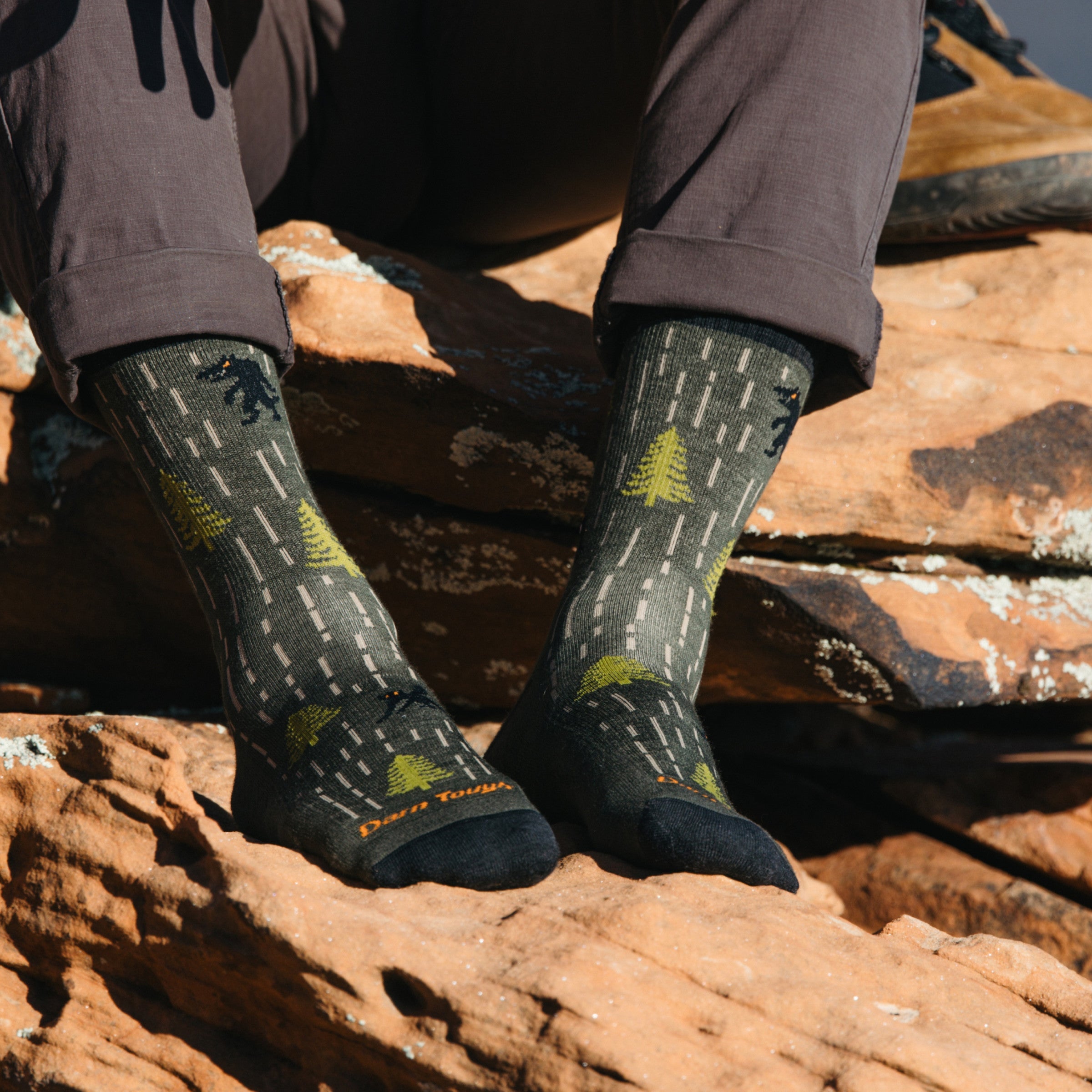 Darn Tough Merino Wool Men's Yarn Goblin Micro Crew Lightweight Hiking Sock-Last Chance - Image 8