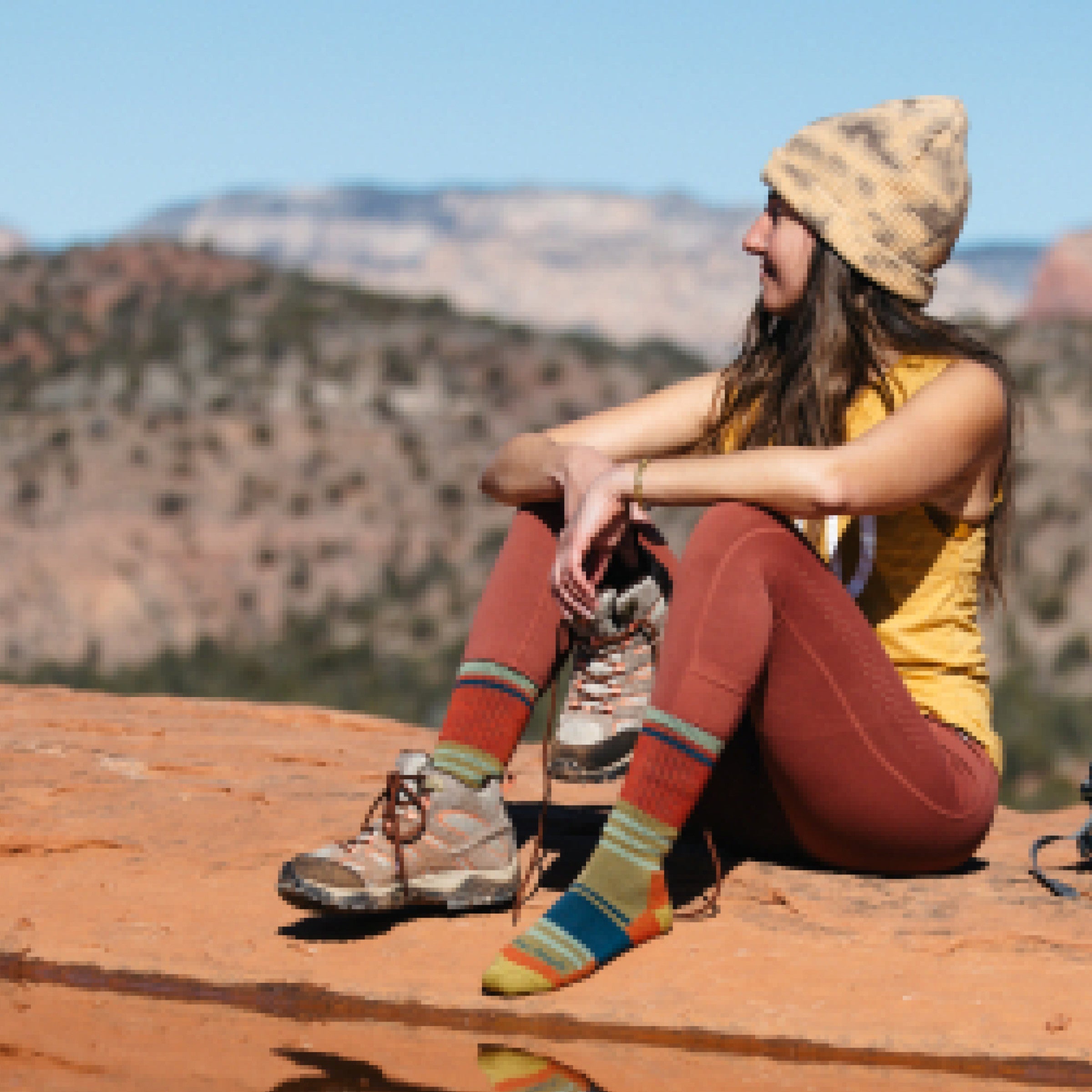 Darn Tough Merino Wool Women's Her Spur Boot Lightweight Hiking Socks - Image 8