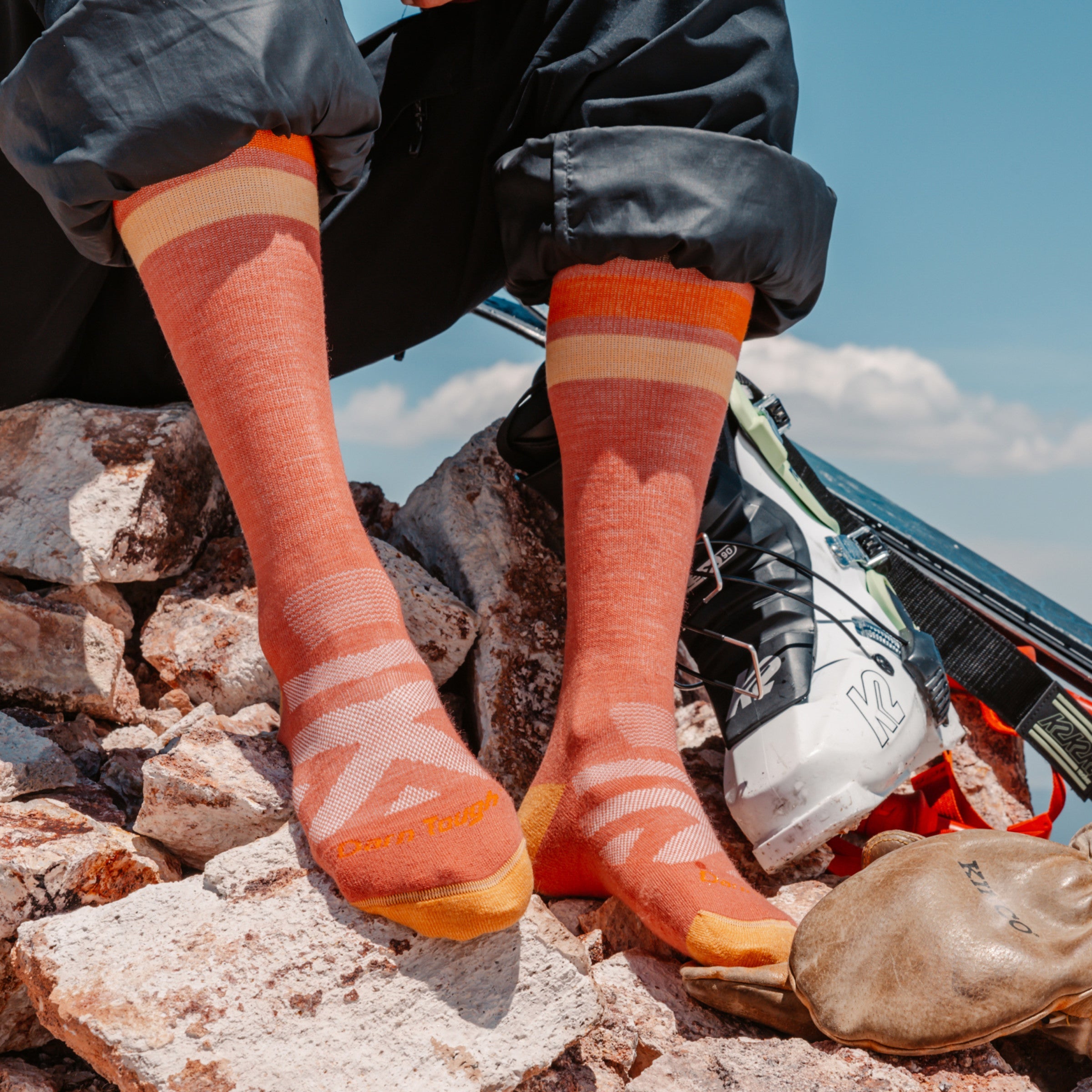 Darn Tough Merino Wool Women's Snowburst Over-the-Calf Midweight Ski & Snowboard Socks - Image 3