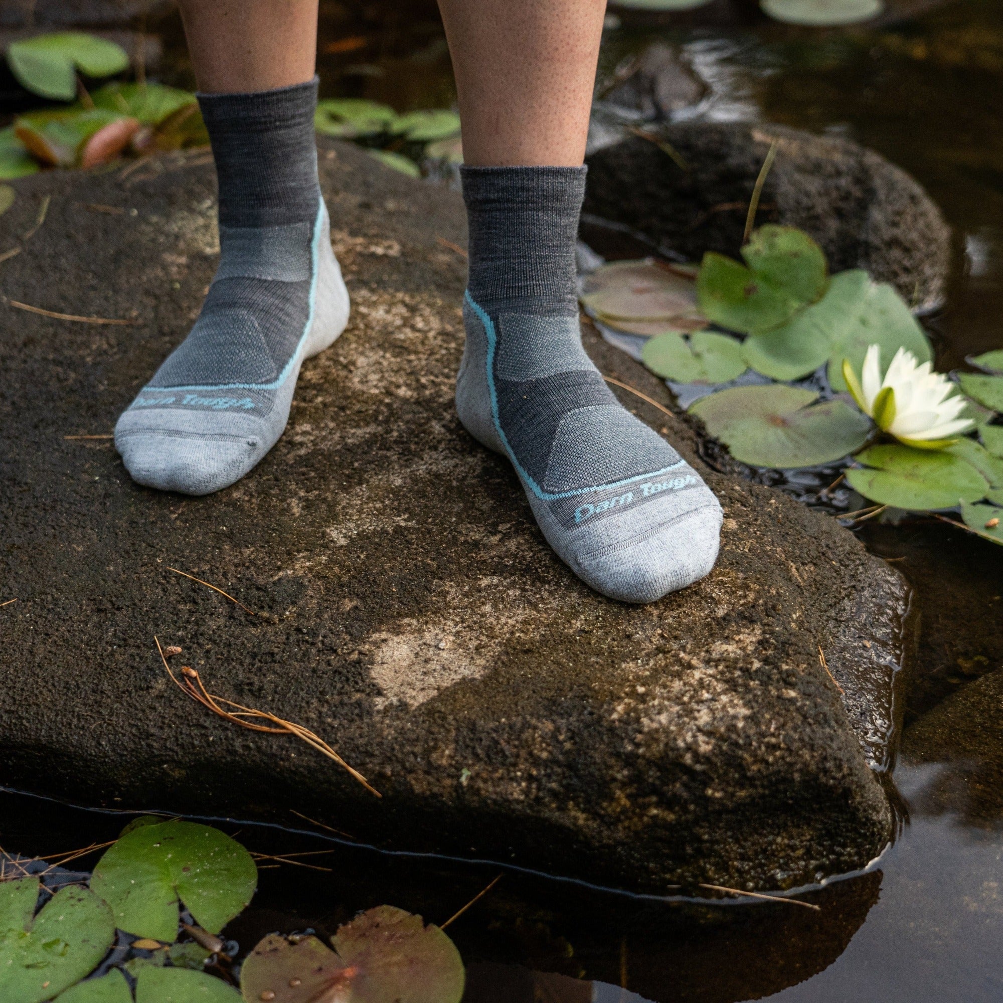 Darn Tough Merino Wool Men's and Women's Hiker 1/4 Sock 2-Pack - Image 2