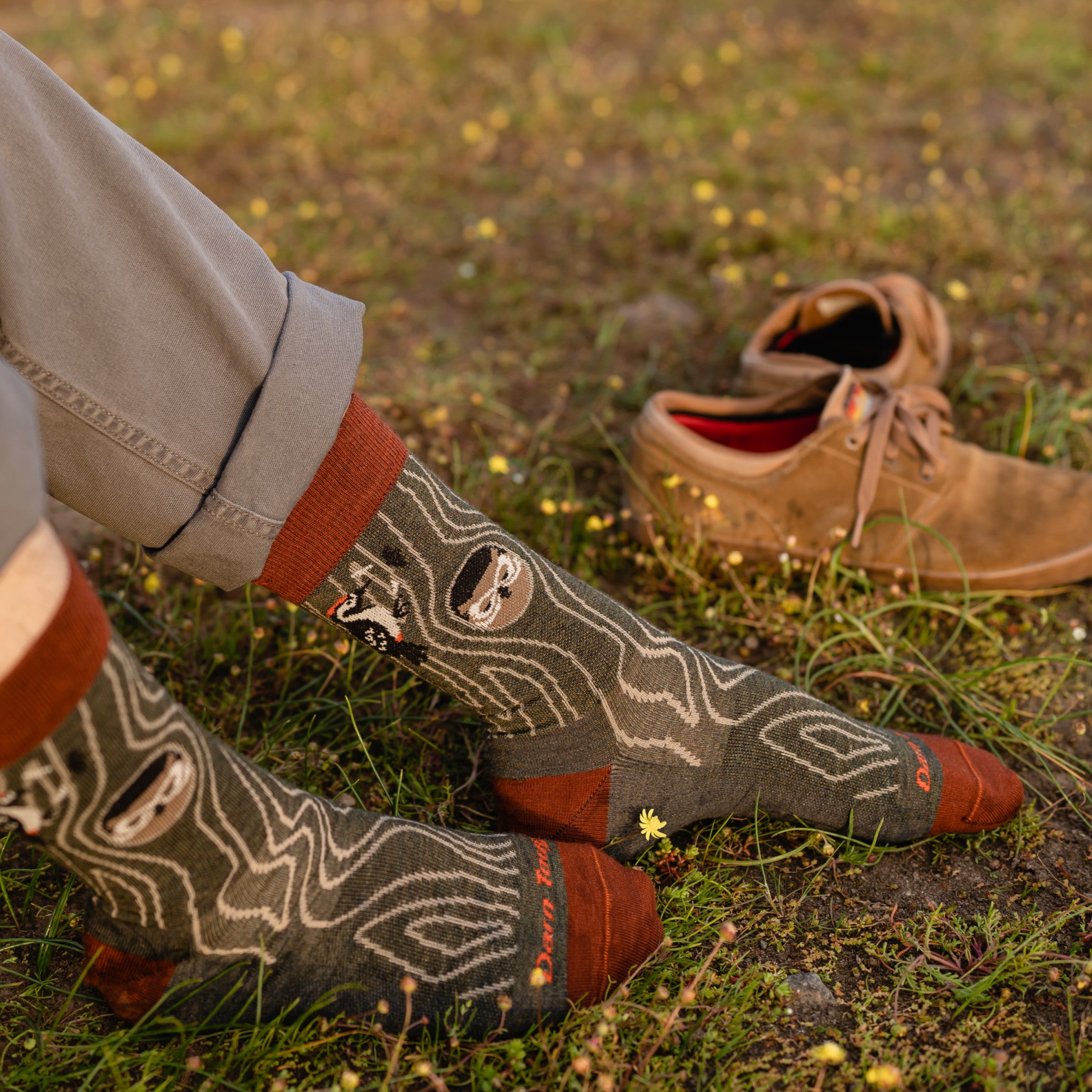 Darn Tough Merino Wool Men's Woody Crew Lightweight Lifestyle Socks - Image 3