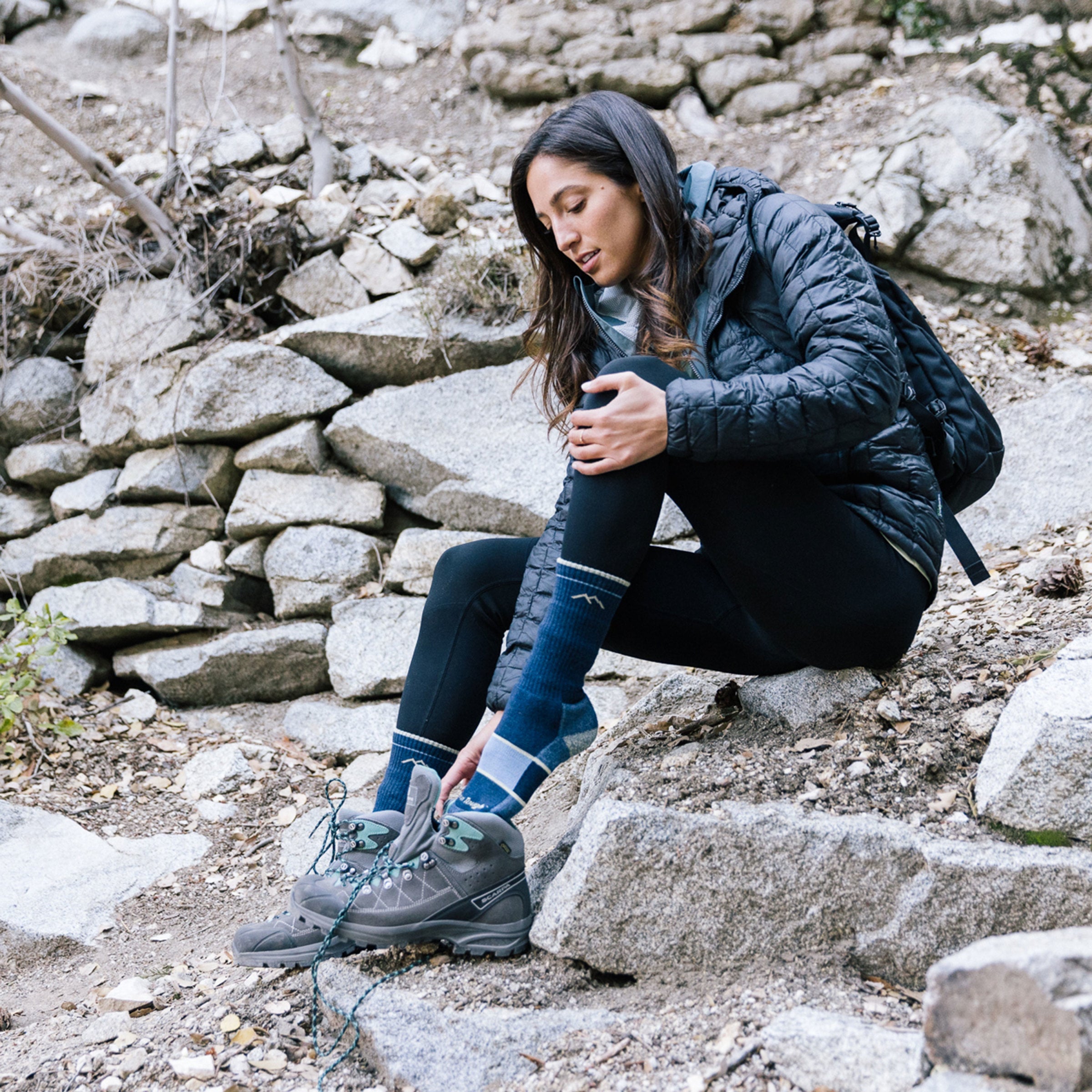 Darn Tough Merino Wool Women's Hiker Boot Full Cushion Midweight Hiking Socks - Image 7