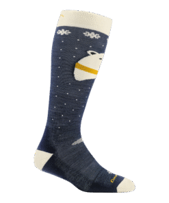 Darn Tough Merino Wool Kids Polar Bear Over-the-Calf Midweight Ski & Snowboard Socks