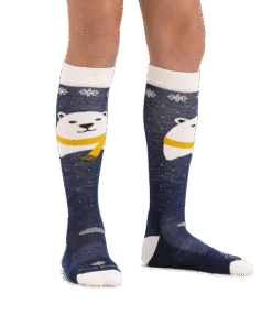 Alternative view of Darn Tough Merino Wool Kids Polar Bear Over-the-Calf Midweight Ski & Snowboard Socks