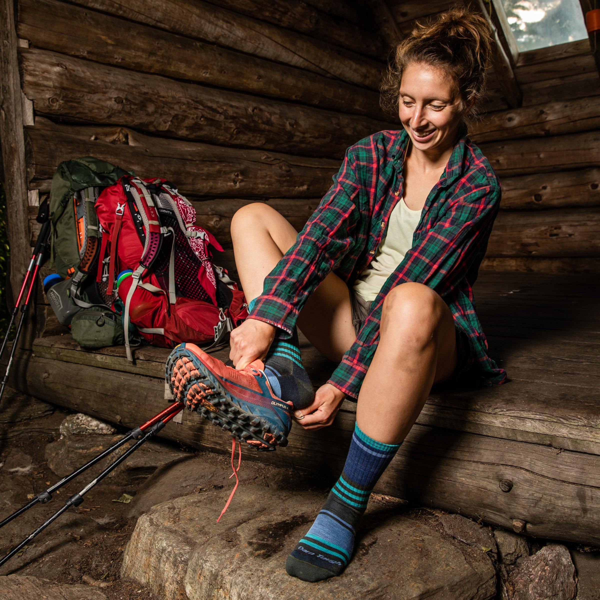 Darn Tough Merino Wool Women's Her Spur Boot Lightweight Hiking Socks - Image 4
