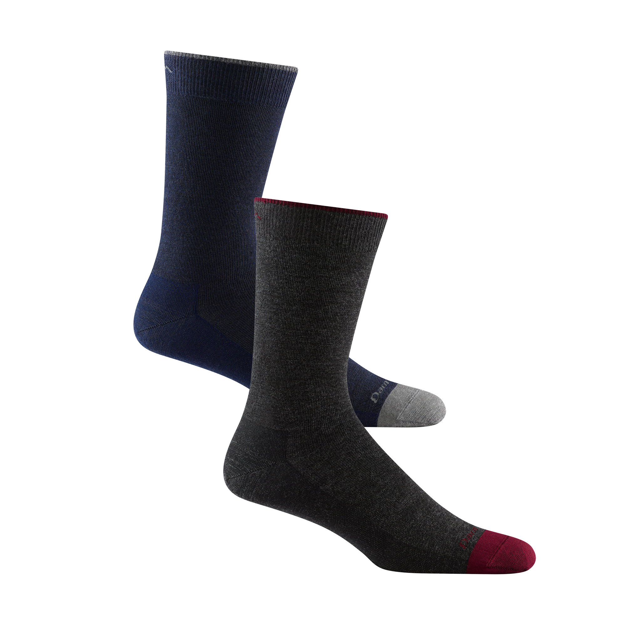 Darn Tough Merino Wool Men's Solid Crew Lifestyle 2-Pack - Image 2